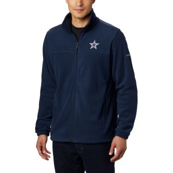 Columbia Flanker III Full Zip Fleece - Dallas Cowboys, Chamarras Azul Marino Para Hombre | 678152-AM